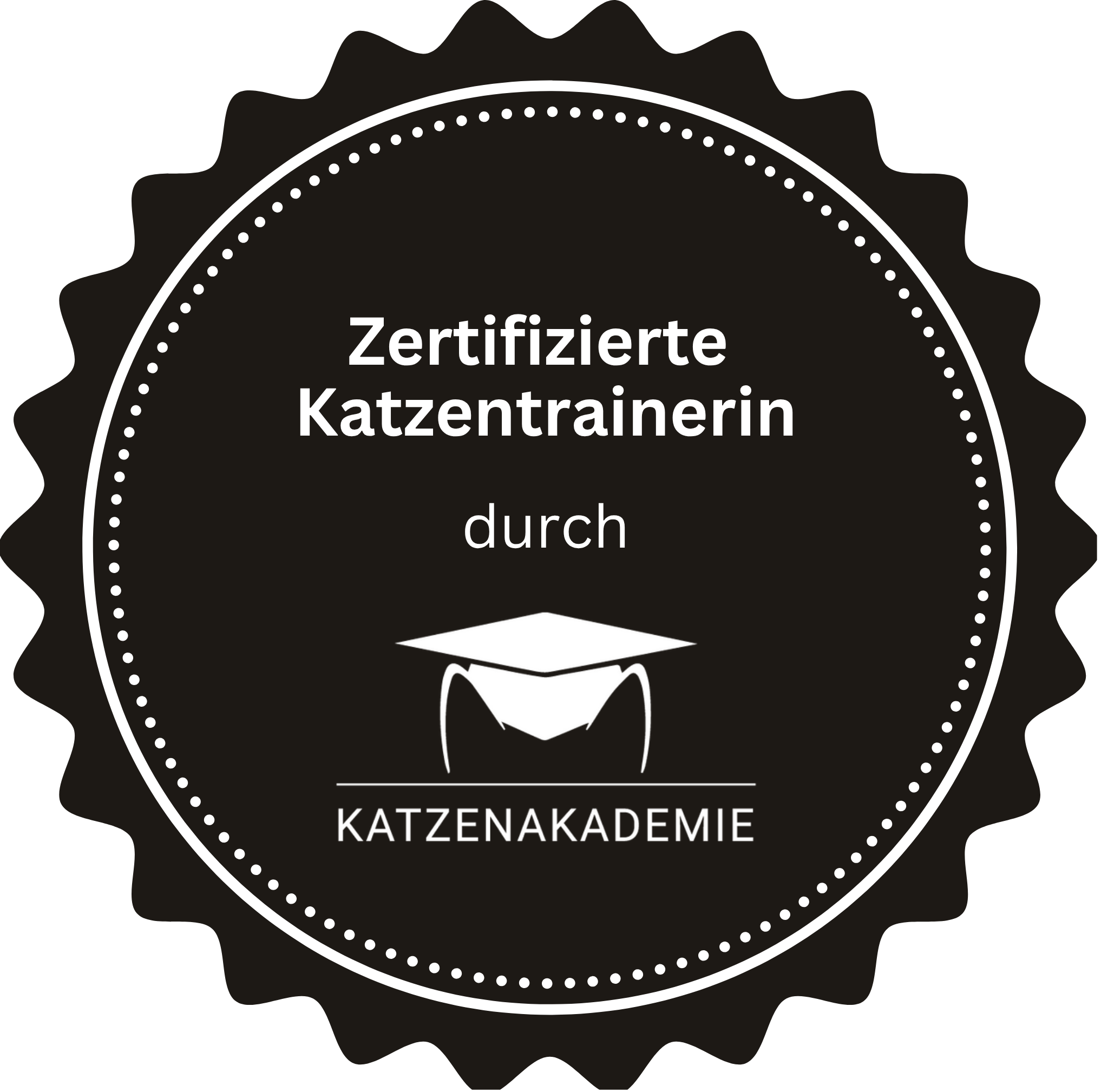 Siegel: Zertifizierte Katzentrainerin durch die Katzenakademie